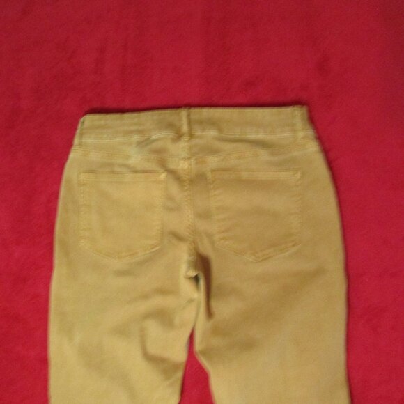 Maurices Pants - Stretch Mustard Yellow Ankle Length - Picture 2 of 5